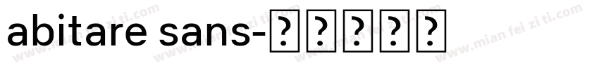 abitare sans字体转换
